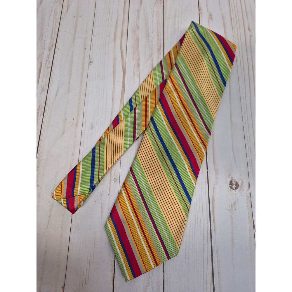 Robert Talbott Best of Class Silk Tie Multi Color Striped Handsewn USA Made